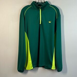 Masters Tech 1/4 Zip Pullover In Augusta Green Size XL Golf